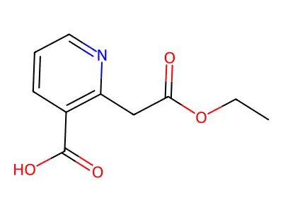 2-(2-Ethoxy-2-oxoethyl)pyridine-3-carboxylic acid structure
