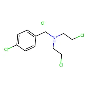 Benzylamine, p-chloro-N,N-bis(2-chloroethyl)-, hydrochloride structure
