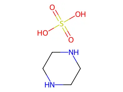 Piperazine, sulfate (1:?) structure