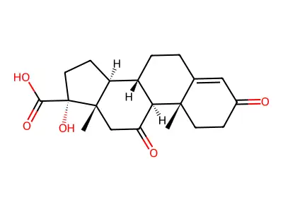 17-Hydroxy-3,11-dioxoandrost-4-ene-17-carboxylic acid structure