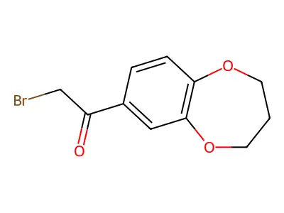 2-Bromo-1-(3,4-dihydro-2H-1,5-benzodioxepin-7-yl)ethan-1-one structure