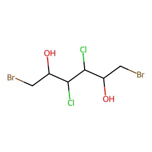 1,6-Dibromo-3,4-dichloro-2,5-hexanediol structure