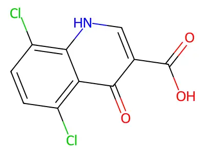 5,8-Dichloro-4-hydroxyquinoline-3-carboxylic acid structure