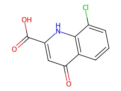 8-Chloro-4-hydroxy-2-quinolinecarboxylic acid structure