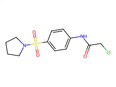 2-chloro-N-[4-(pyrrolidin-1-ylsulfonyl)phenyl]acetamide structure