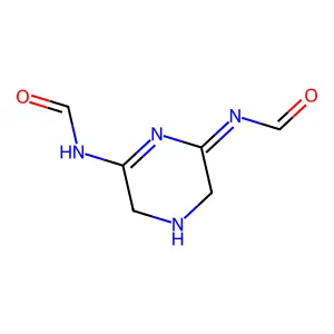 N-(5-formylimino-2,6-dihydro-1H-pyrazin-3-yl)formamide structure