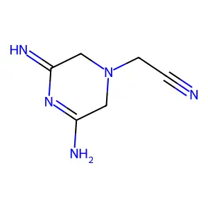 1(2H)-Pyrazineacetonitrile,5-amino-3,6-dihydro-3-imino- structure
