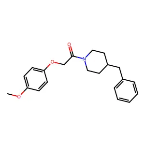 1-(4-Benzylpiperidin-1-yl)-2-(4-methoxyphenoxy)ethanone structure