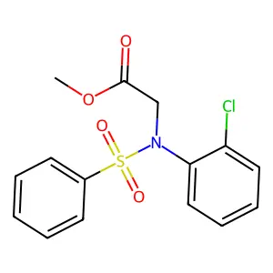 Methyl N-(2-chlorophenyl)-N-(phenylsulfonyl)glycinate structure