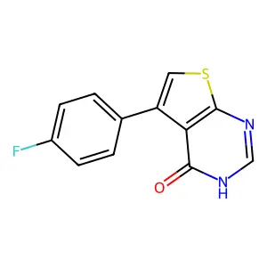 5-(4-fluorophenyl)-3H,4H-thieno(2,3-d)pyrimidin-4-one structure