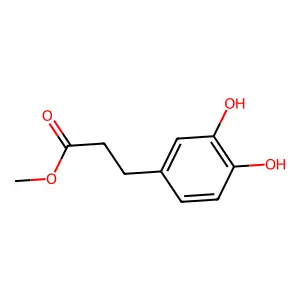 Benzenepropanoic acid, 3,4-dihydroxy-, methyl ester structure