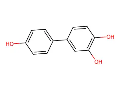 3,4,4'-Biphenyltriol structure