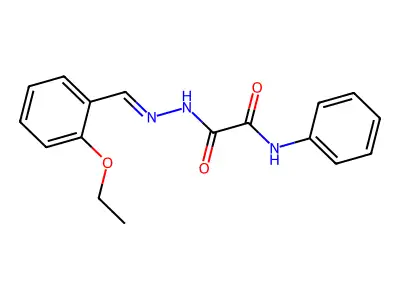 N'-[(2-ethoxyphenyl)methylideneamino]-N-phenyloxamide structure