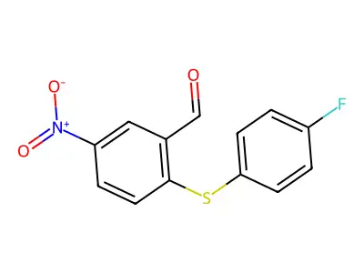 2-[(4-Fluorophenyl)sulfanyl]-5-nitrobenzenecarbaldehyde structure