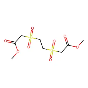 Dimethyl 2,2'-(ethane-1,2-diyldisulfonyl)diacetate structure
