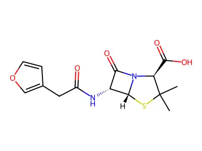 3-Furylmethylpenicillin structure