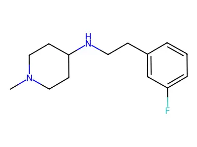 N-[2-(3-fluorophenyl)ethyl]-1-methylpiperidin-4-amine structure