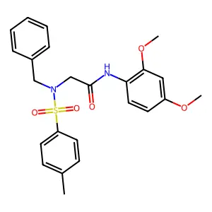 2-[benzyl-(4-methylphenyl)sulfonylamino]-N-(2,4-dimethoxyphenyl)acetamide structure