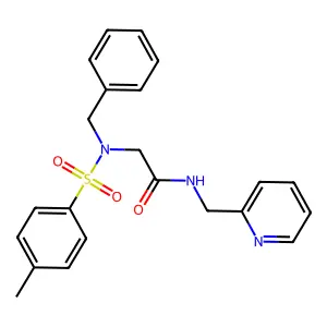 2-[benzyl-(4-methylphenyl)sulfonylamino]-N-(pyridin-2-ylmethyl)acetamide structure