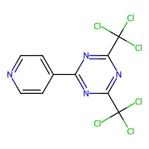 2-Pyridin-4-yl-4,6-bis(trichloromethyl)-1,3,5-triazine structure