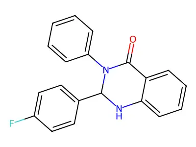 2-(4-fluorophenyl)-3-phenyl-2,3-dihydroquinazolin-4(1H)-one structure