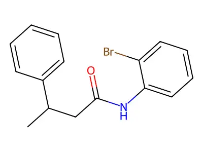 N-(2-bromophenyl)-3-phenylbutanamide structure