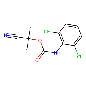2-cyanopropan-2-yl N-(2,6-dichlorophenyl)carbamate structure