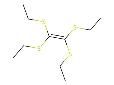 Ethene, tetrakis(ethylthio)- structure