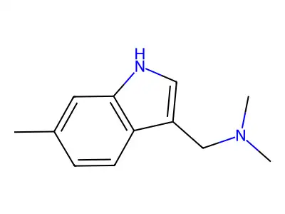 N,N-dimethyl-1-(6-methyl-1H-indol-3-yl)methanamine structure