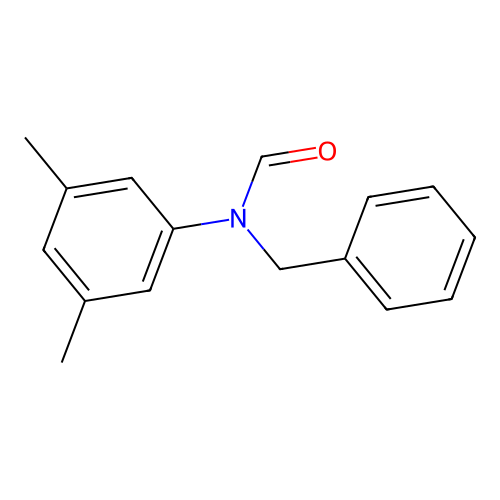 N-benzyl-N-(3,5-dimethylphenyl)formamide structure