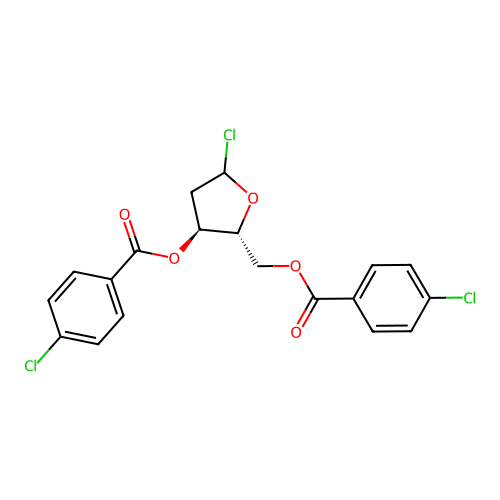 1-Chloro-3,5-Di-O-P-Chlorobenzoyl-2-Deoxy-D-Ribose structure