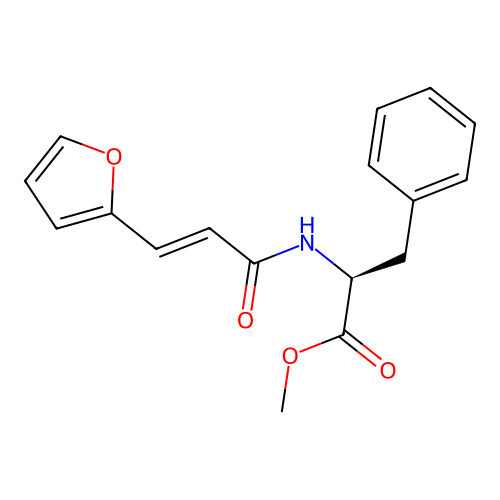 (S,E)-Methyl 2-(3-(furan-2-yl)acrylamido)-3-phenylpropanoate structure