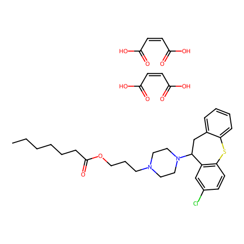 Oxyclothepin enanthate di(hydrogen maleate) structure
