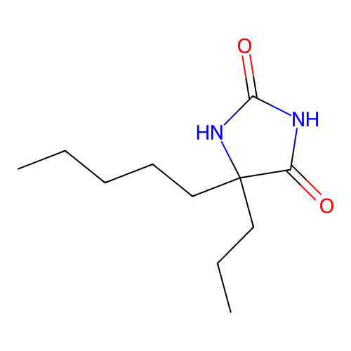 5-Pentyl-5-propylimidazolidine-2,4-dione structure