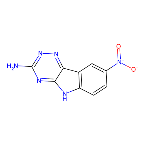 8-nitro-5H-[1,2,4]triazino[5,6-b]indol-3-amine structure