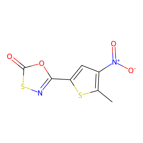 5-(5-METHYL-4-NITROTHIOPHEN-2-YL)-1,3,4-OXATHIAZOL-2-ONE structure