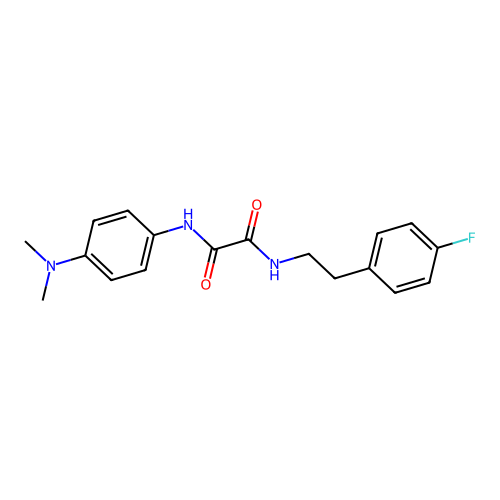 N1-(4-(Dimethylamino)phenyl)-N2-(2-(4-fluorophenyl)ethyl)ethanediamide structure