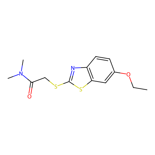 2-[(6-Ethoxy-1,3-benzothiazol-2-yl)sulfanyl]-N,N-dimethylacetamide structure