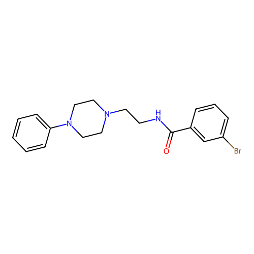 3-bromo-N-(2-(4-phenylpiperazin-1-yl)ethyl)benzamide structure