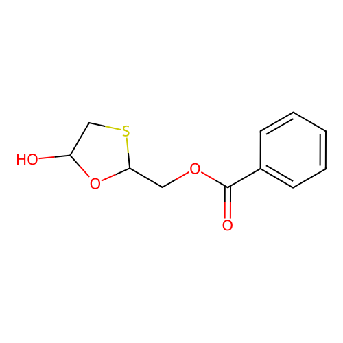 (5-Hydroxy-1,3-oxathiolan-2-yl)methyl benzoate structure