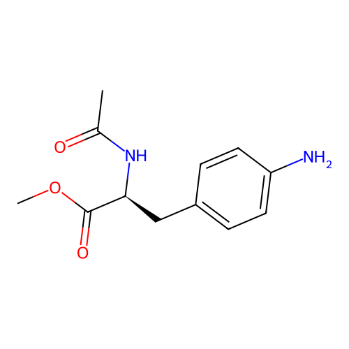 methyl (2S)-2-acetamido-3-(4-aminophenyl)propanoate structure