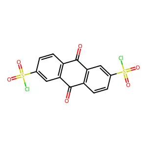 9,10-Dioxo-9,10-dihydro-2,6-anthracenedisulfonyl dichloride structure