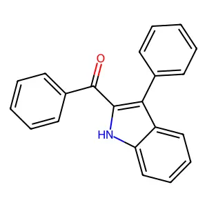 Phenyl(3-phenyl-1H-indol-2-yl)methanone structure