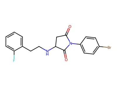 1-(4-Bromophenyl)-3-{[2-(2-fluorophenyl)ethyl]amino}pyrrolidine-2,5-dione structure