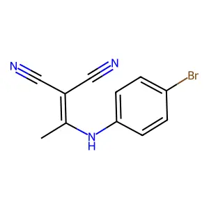 2-[1-(4-Bromoanilino)ethylidene]malononitrile structure