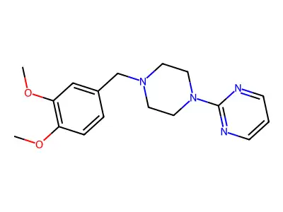 2-(4-Veratryl-1-piperazinyl)pyrimidine structure