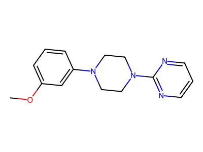 Pyrimidine, 2-(4-(m-methoxyphenyl)-1-piperazinyl)- structure