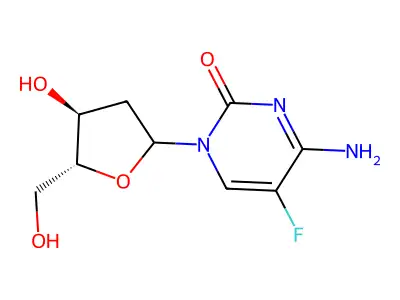 4-Amino-5-fluoro-1-[4-hydroxy-5-(hydroxymethyl)oxolan-2-yl]pyrimidin-2-one structure