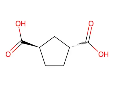 (1R,3R)-cyclopentane-1,3-dicarboxylic acid structure