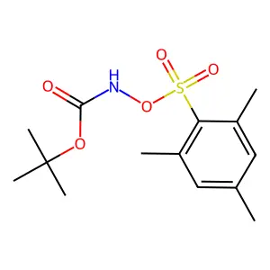 1,1-Dimethylethyl (((2,4,6-trimethylphenyl)sulphonyl)oxy)carbamate structure